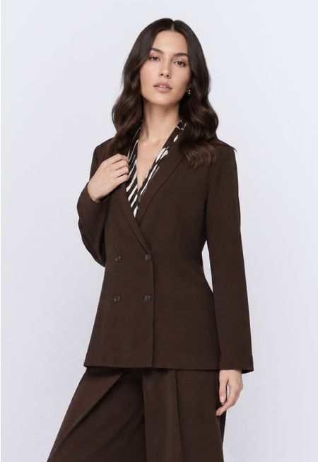 Casual Double-Breasted Blazer