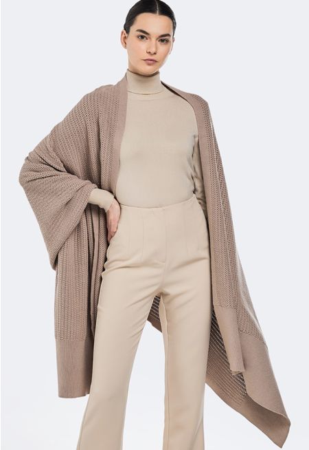 Solid Textured Poncho