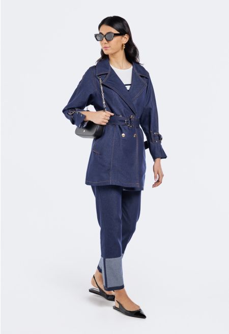 Straight Legs Denim Trousers