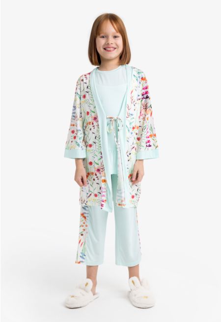 Printed Floral Pajama Set