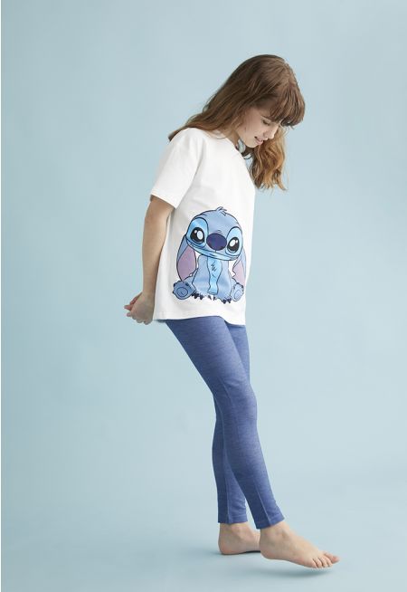 Stitch T Shirt and Leggings Set (2PCS)