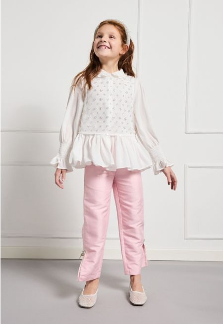 Sequin Top and Pants Set (3PCS)