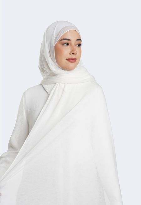 حجاب شفاف سادة من البوليستر