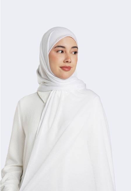 حجاب شفاف سادة من البوليستر