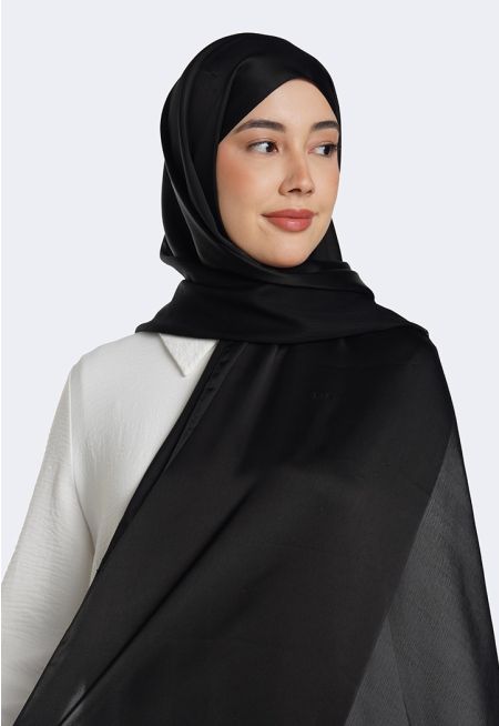 حجاب بتصميم شيفون وساتان مزدوج