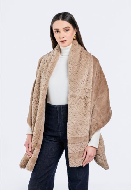Double Face Faux Fur Shawl