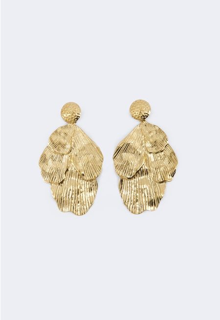 Hammered Floral Earrings
