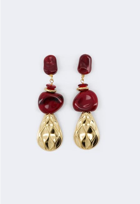 Resin Gemstones Earrings