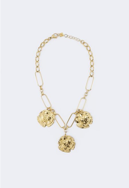 Hammered Charms Necklace