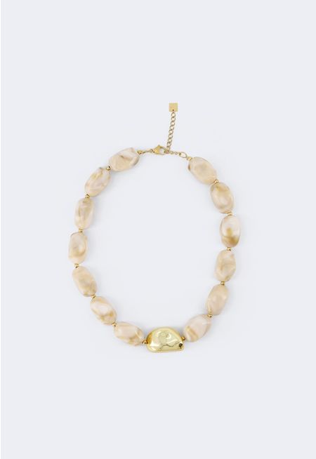 Metallic Marble Necklace