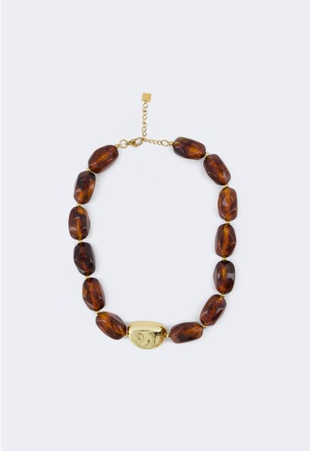 Metallic Marble Necklace