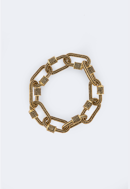 Crystal Encrusted Chain Bracelet