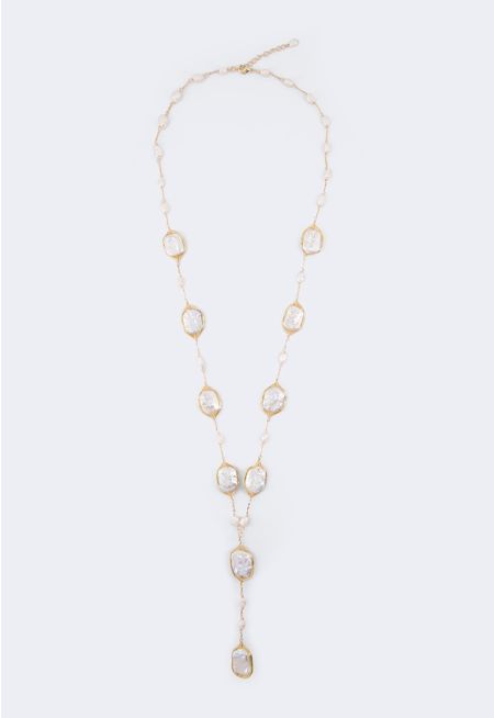 Long Gemstones Necklace