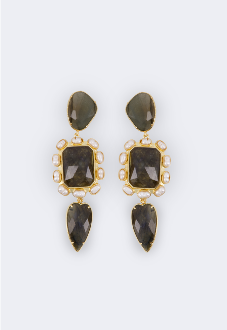 Long Gemstones Earrings