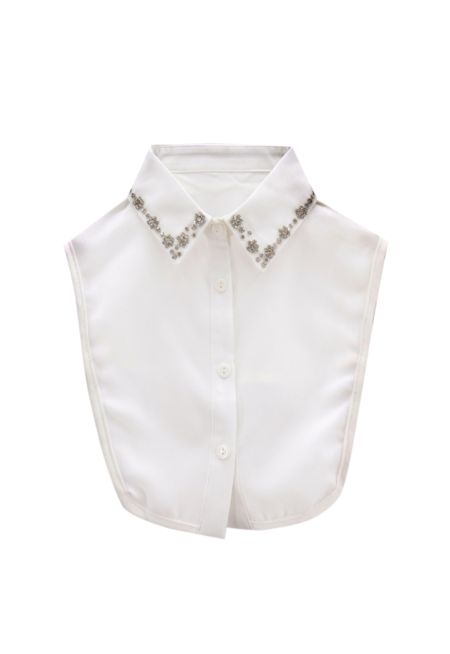 Crystal Embellished Detachable Chemise Collar -Sale