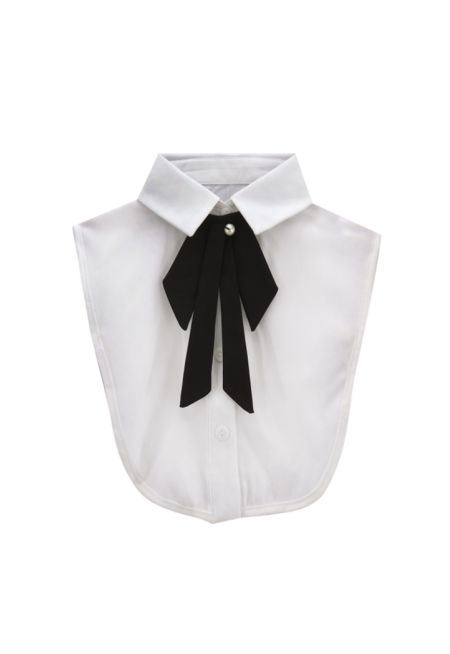 Ribbon Tie Detachable Chemise Collar -Sale