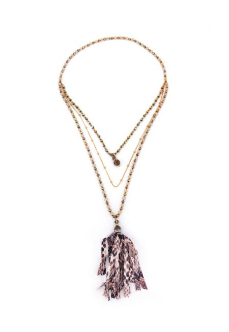 Dreamy Beaded Tassel Necklace -Sale