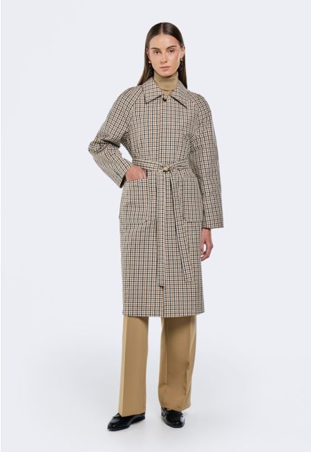 Double-Faced Midi Trench Coat