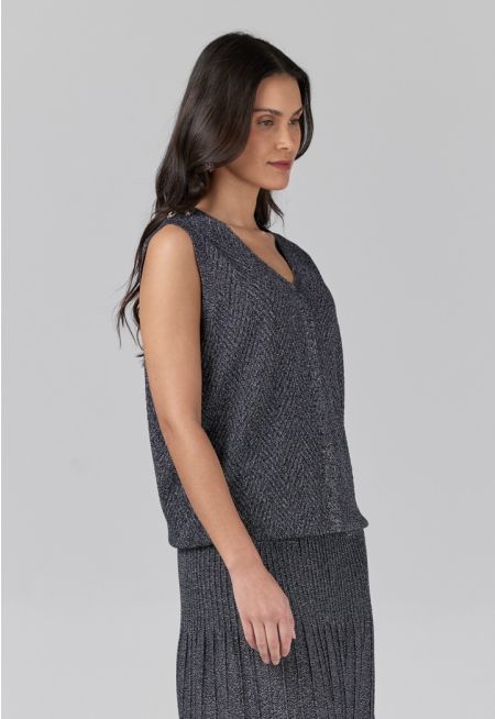 Sleeveless Knitted Top