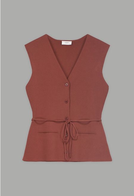 Knitted Sleeveless Vest