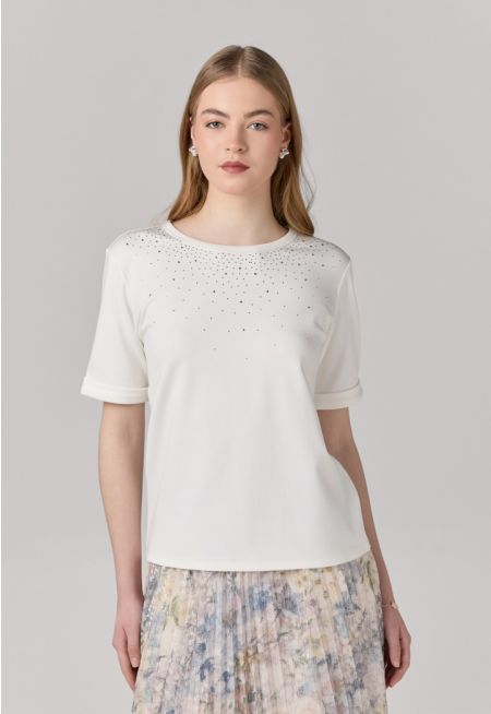 Crystal Embellished T-Shirt