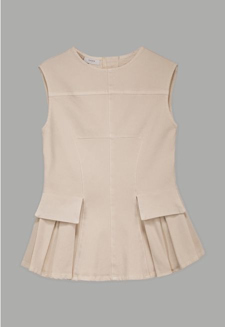 Round Neck Sleeveless Top