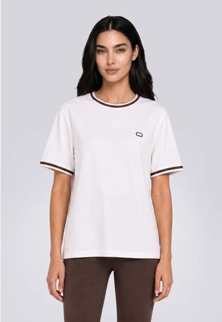 Round Neck Contrast T-Shirt