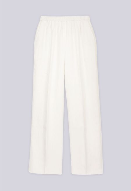 Elastic Waistband Basic Trousers