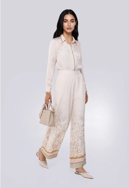 Printed Straight Leg Trousers