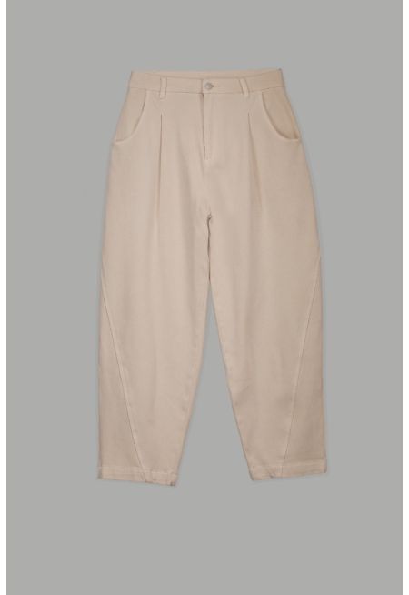 High Waist Denim Trousers