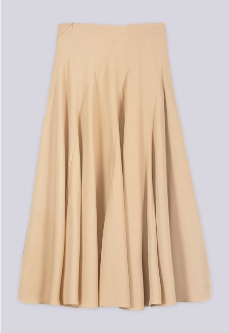 Solid Flared Skirt