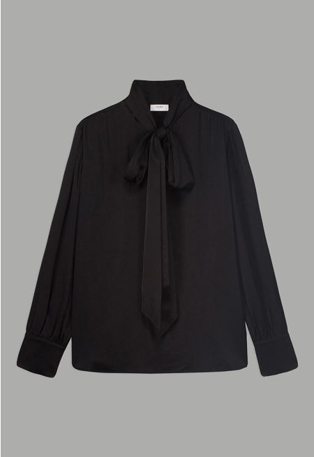 Basic Tie Neck Shirt