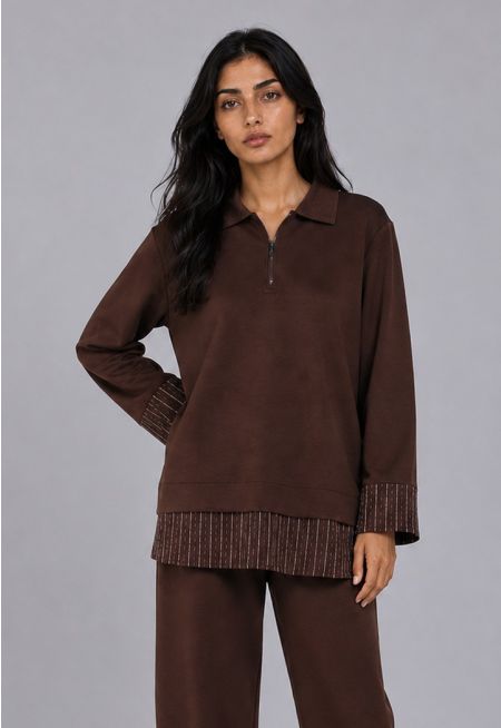 Blouse With Shirt Details