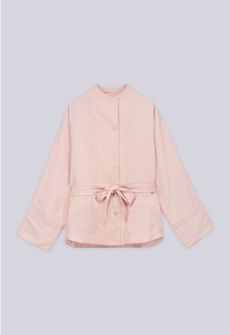 Solid Relaxed Fit Jacket