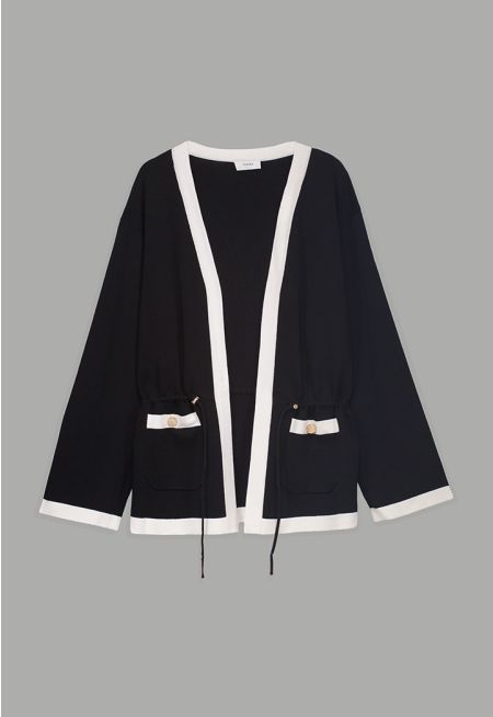 Contrast Knitted Cardigan