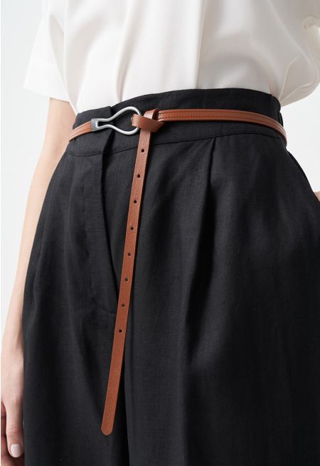 Solid PU Leather Modern Belt