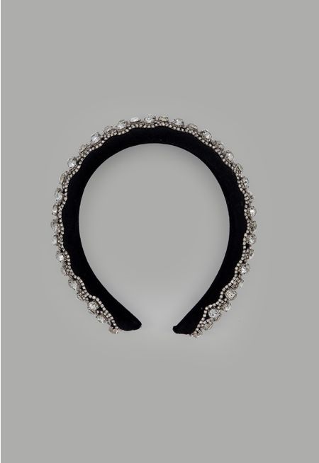 Quilted Crystal Embellished Headband