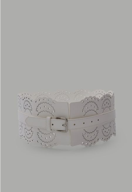 Laser-cut PU Leather Belt