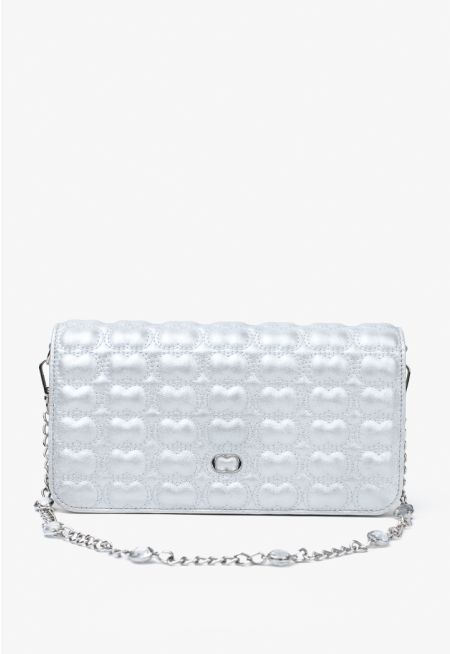 Metallic Quilted Crossbody Bag