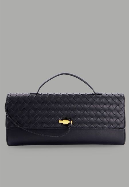 Top Handle Metallic Clutch