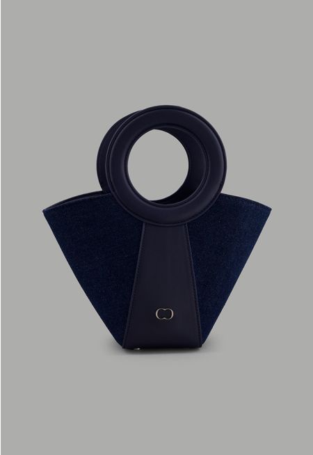 Classic Solid Denim Handbag