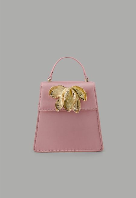 Solid Metal Detail Mini Handbag