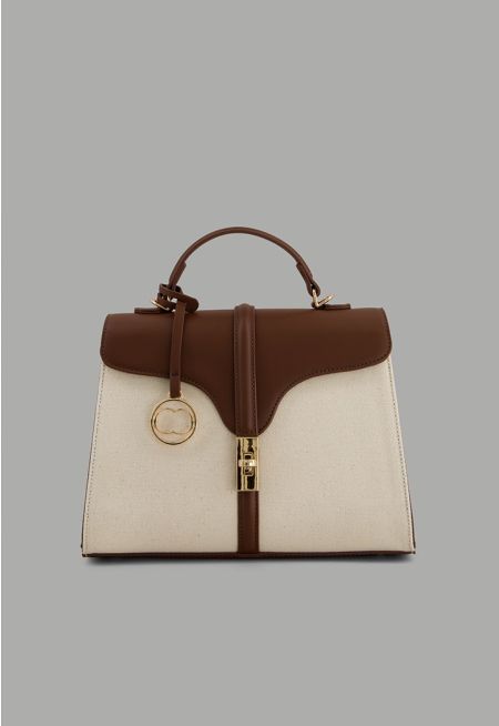 Knitted PU Leather Handbag