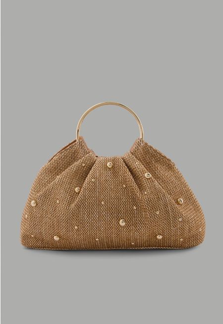 Woven Straw Handbag