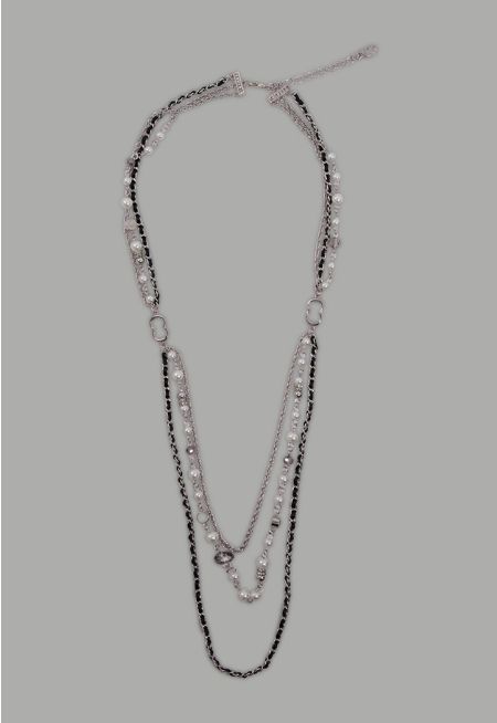 Multilayered Pearl Necklace