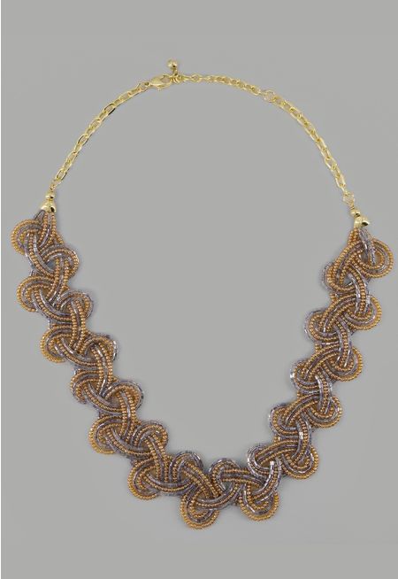 Contrast Beads Intricate Necklace