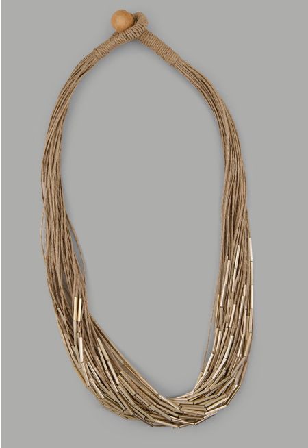 Multistrand Cords Beads Necklace