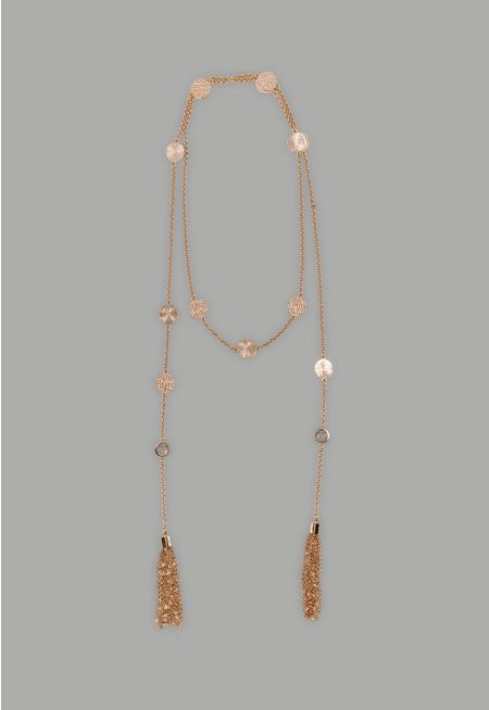 Hammered Tassels Necklace 