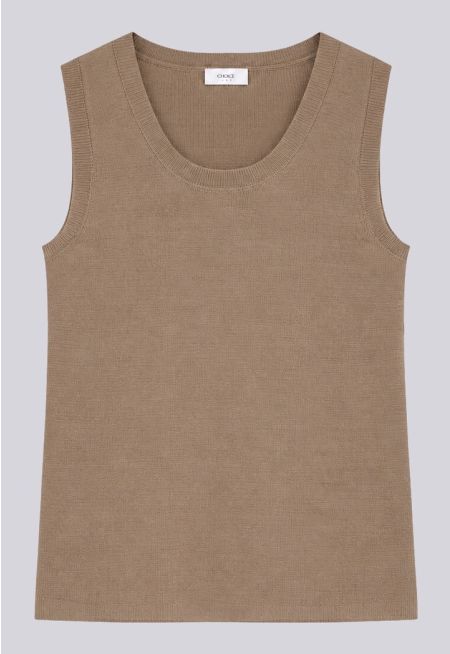 Basic Sleeveless Knitted Top