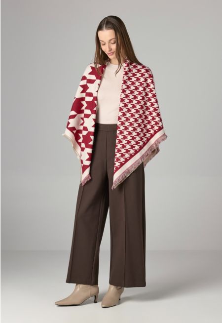 Houndstooth Winter Shawl